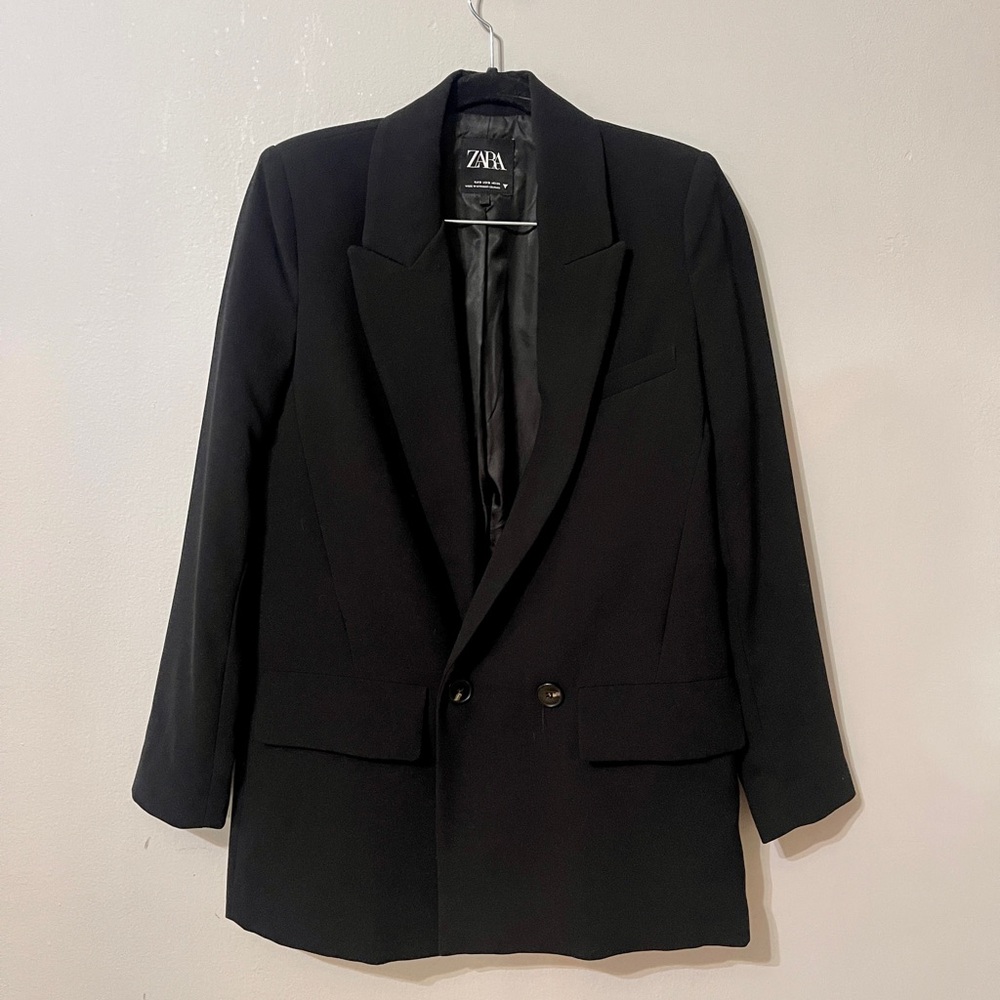 Zara double breasted Blazer black - Small
